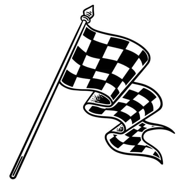 Race Flaggan Symbol Ikonen Vektor Illustration Kontrollerad Flagga Ikon — Stock vektor