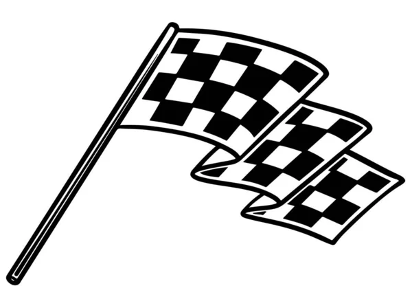 Race Vlag Symbool Icoon Vector Illustratie Aangevinkt Vlaggenpictogram — Stockvector