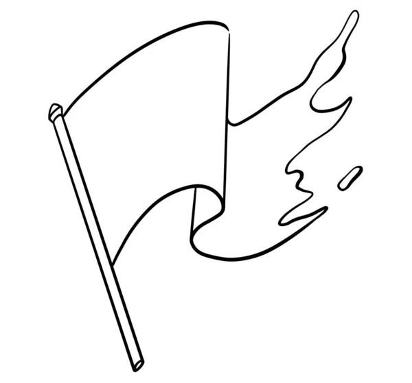 Εικονίδιο Σημαίας Ζωγραφισμένο Στο Χέρι Doodle Διάνυσμα Στυλ Γελοιογραφία — Διανυσματικό Αρχείο