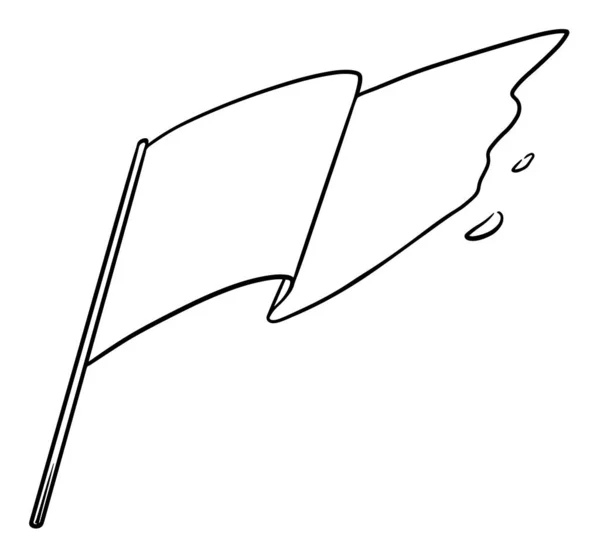 Flaggensymbol Mit Handgezeichnetem Doodle Cartoon Vektor — Stockvektor
