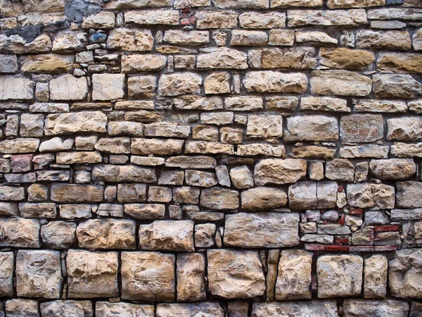 Alte Mauer Aus Unbehandeltem Stein Naturmaterial 2021 — Stockfoto