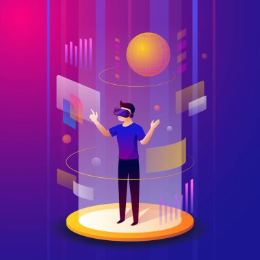 VR Kulaklık Takan Adam Verisi, Metaverse Konsepti