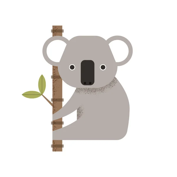 Дикая коала на векторе дерева — стоковый вектор