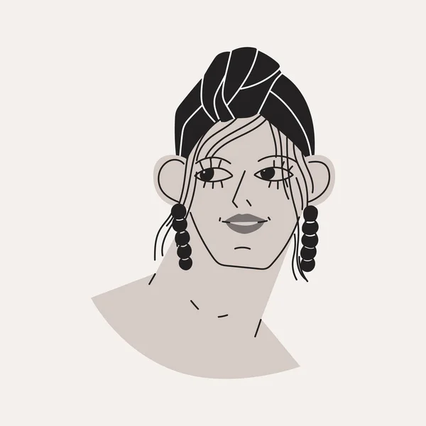 Portrait lady vector — Image vectorielle