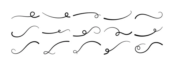 Swoosh underline vector set — Stock Vector