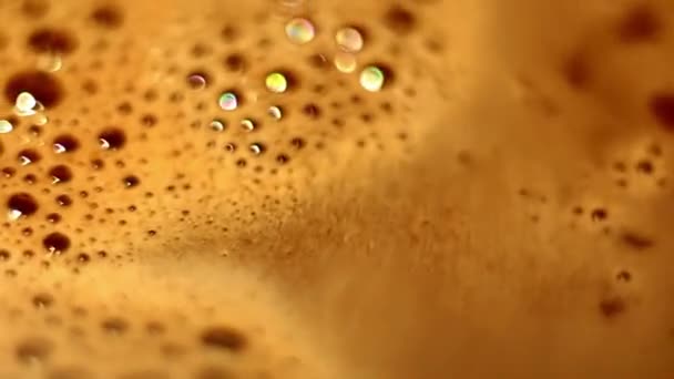 Textured Foam Bubbles Bokeh Effect Surface Hot Cocoa Rotate Slowing — Video