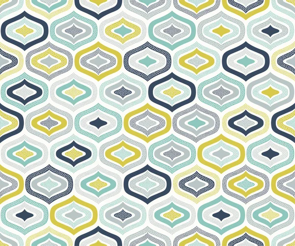 Seamless Ogee Pattern Modern Creative Childish Dots Abstract Background Retro — 图库矢量图片