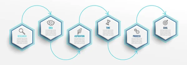 Plantilla Infografía Vectorial Con Iconos Opciones Pasos Infografías Para Concepto — Archivo Imágenes Vectoriales