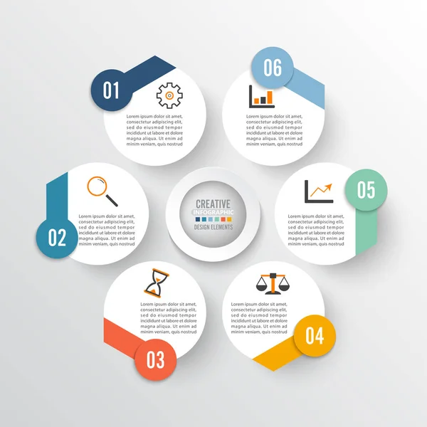Vector Illustratie Infographics Opties Model Voor Brochure Business Webdesign — Stockvector