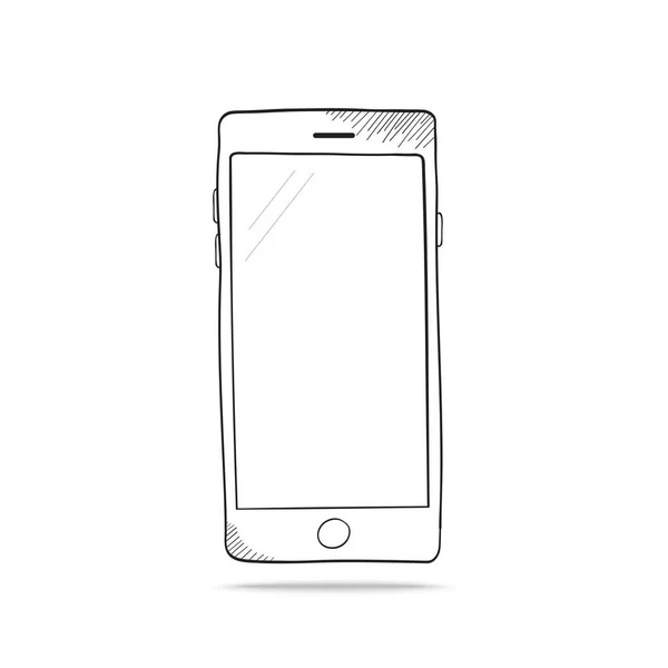 Vector Doodle Smartphone Ilustração Vetorial — Vetor de Stock