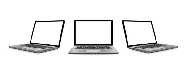 Laptop Izolovaný Bílém Pozadí Vektorová Ilustrace — Stockový vektor