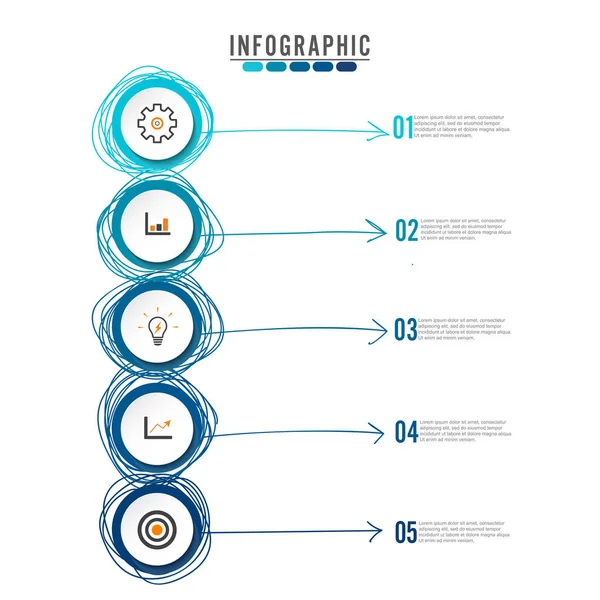 Modèle Infographie Cercle Affaires Peut Être Utilisé Pour Mise Page — Image vectorielle