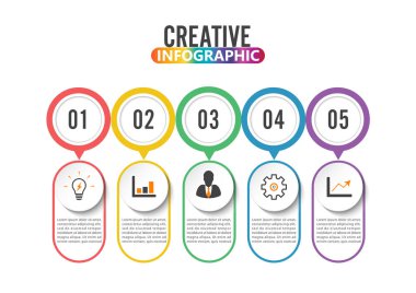 Soyut bilgi grafikleri sayı seçenekleri şablonu. Vektör çizimi. İş akışı düzeni, diyagram, iş adım seçenekleri, afiş, web tasarımı için kullanılabilir. Simgeleri okşa.