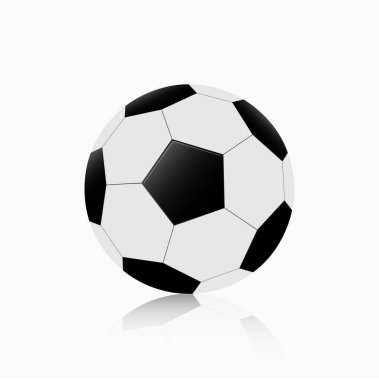 futbol topu beyaz arkaplanda izole edildi