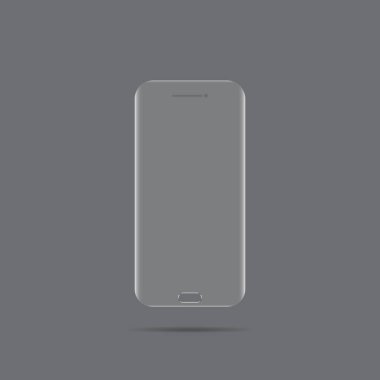 Cam ekran koruyucusu. Smartphone için vektör ekran koruyucusu. Görüntü için mobil kapak aksesuar