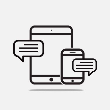 Anahat diyalog simgesi gri arka plan üzerinde izole. Web sitesi tasarımı, logo, app, kullanıcı arabirimi için satır sohbet sembolü. Düzenlenebilir inme. Vektör çizim. Eps10