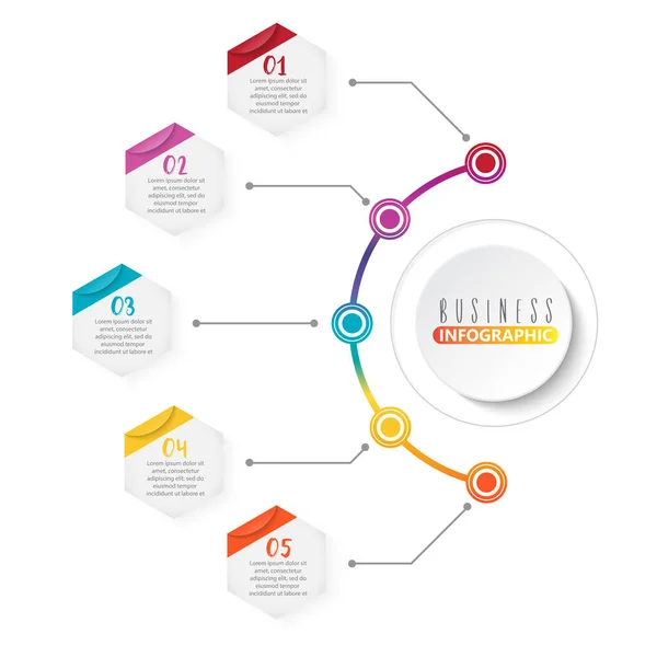 Infografik Design Vektor Und Marketing Symbole Können Für Workflow Layout — Stockvektor