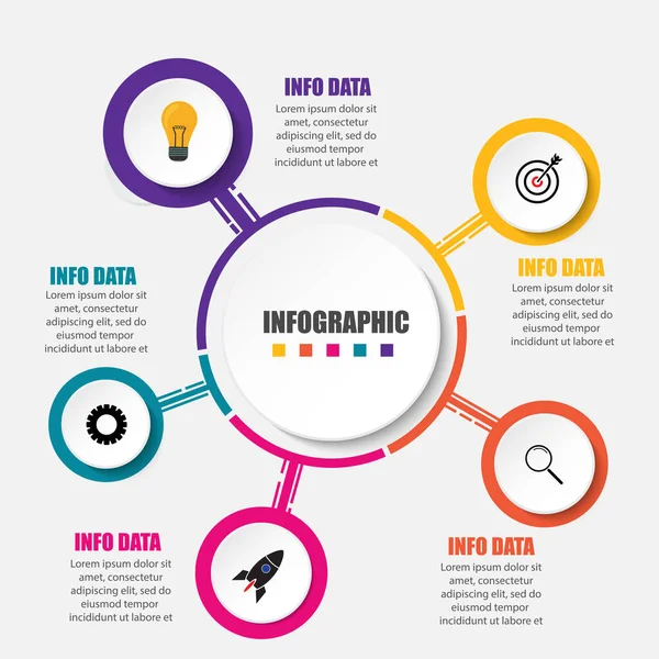 Abstract Infographics Options Template Vector Illustration Can Used Workflow Layout — Stock Vector