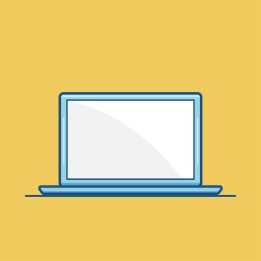 Laptop Düz Tasarım Vektörü