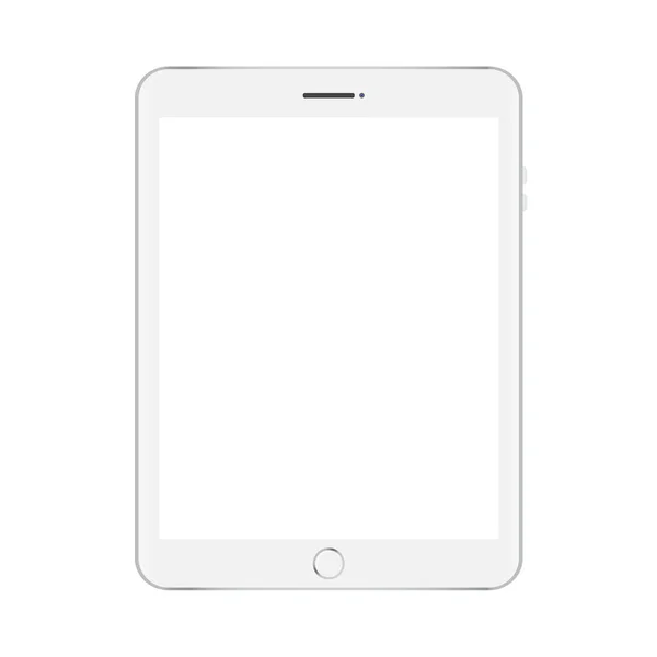 Model Witte Tablet Geïsoleerd Wit Vector Ontwerp — Stockvector