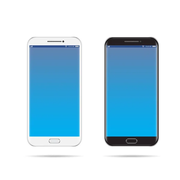 Smartphone Telefono Cellulare Isolato Illustrazione Vettoriale Realistica — Vettoriale Stock