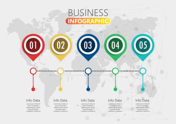 Visualisation Des Données Entreprise Organigramme Éléments Abstraits Graphique Diagramme Avec — Image vectorielle