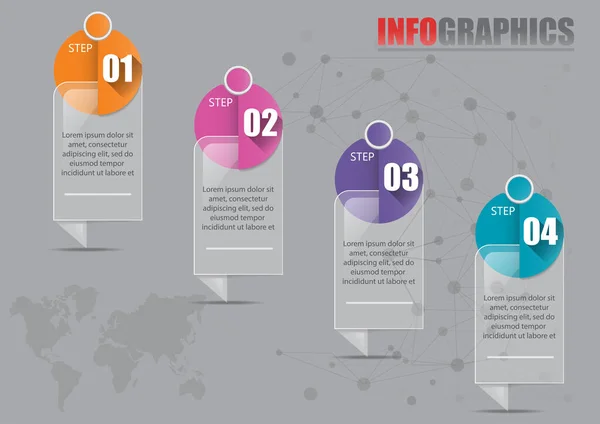 Infographic Design Vektor Och Ikoner Marknadsföring Kan Användas För Arbetsflöde — Stock vektor