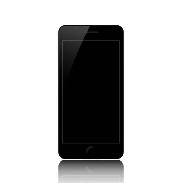 Новый Реалистичный Мобильный Смартфон Современный Стиль Изолирован Белом Фоне — стоковый вектор