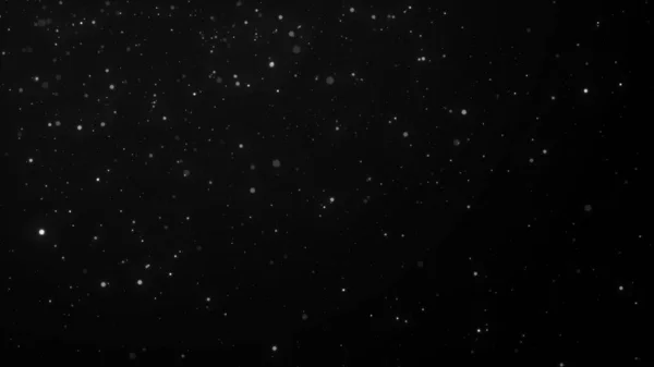 Пылевые Частицы Движутся Пространстве Абстрактный Черный Космический Фон Рендеринг — стоковое фото