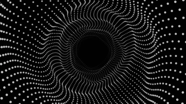 Кібертунель Складається Рухомих Точок Сяйва Футуристичний Нескінченний Космічний Фон Концепція — стоковий вектор