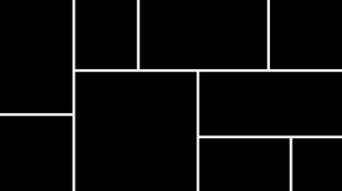 Collage for photos or images. Vector template empty frames. Creative mockup.