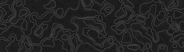 Карта Топографии Ретро Черная Географическая Карта Абстрактная Схема — стоковый вектор