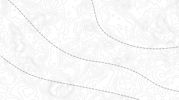 Retro Topography Map White Geographic Contour Map Abstract Outline Grid — ストックベクタ