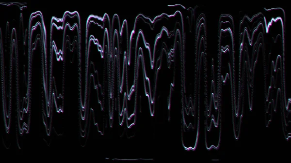 Distortion screen with glitch effect. Abstract digital background with noise waves. Hacked computer and technical problem. 3D rendering.