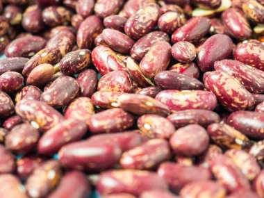 Arkaplan ve metin için kurutulmuş kırmızı benekli fasulye