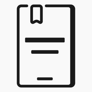 Yer imi satır simgesi vektör düz illüstrasyonlu kitap