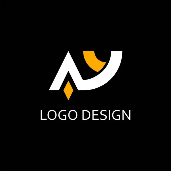 Plantilla Logotipo Empresa Letra Moderna — Vector de stock