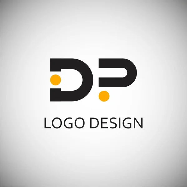 Modern harf dp şirket logo şablonu