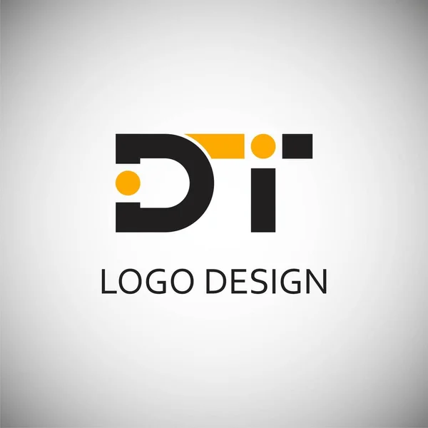 Modern harf dt şirket logo şablonu
