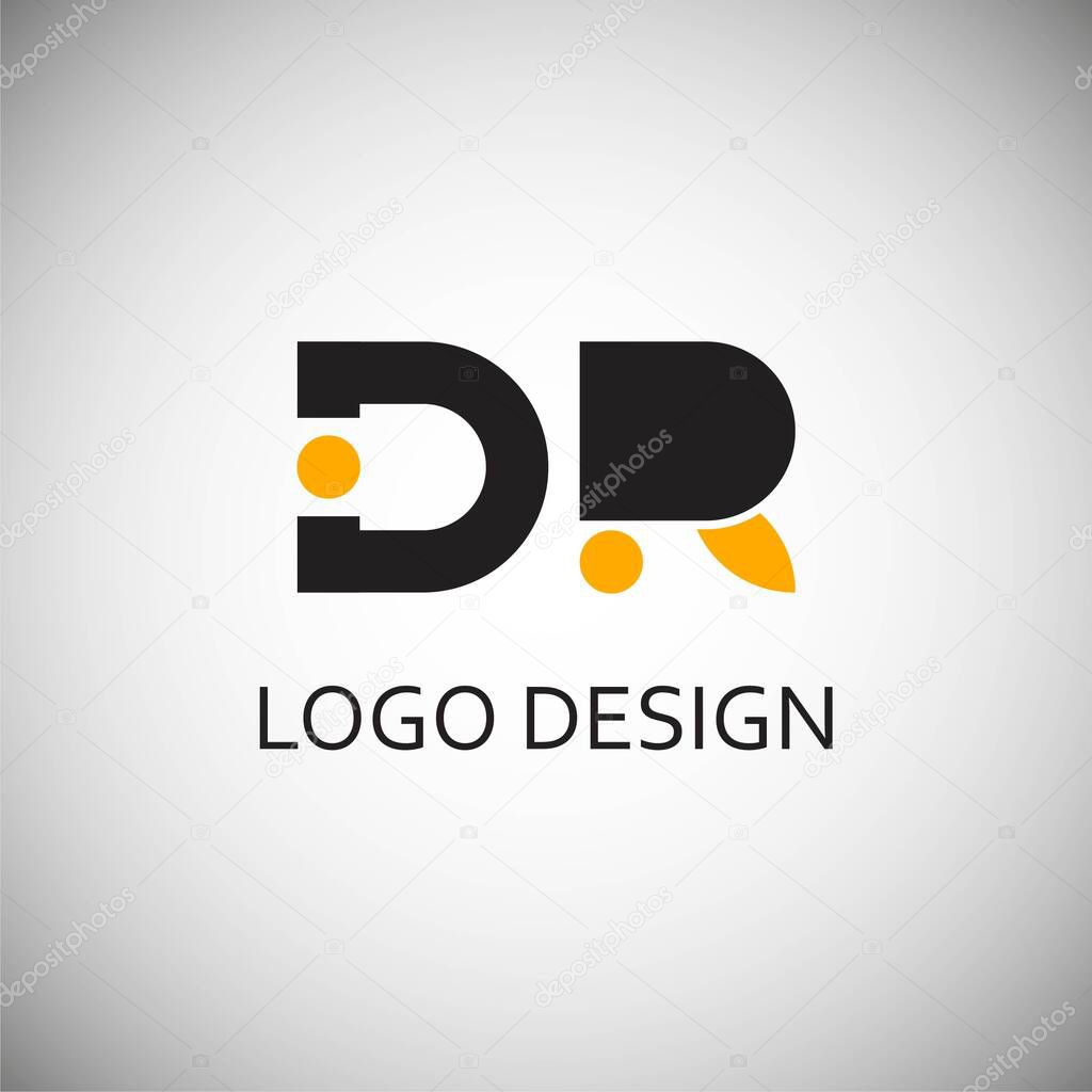 Modern letter dr company logo template