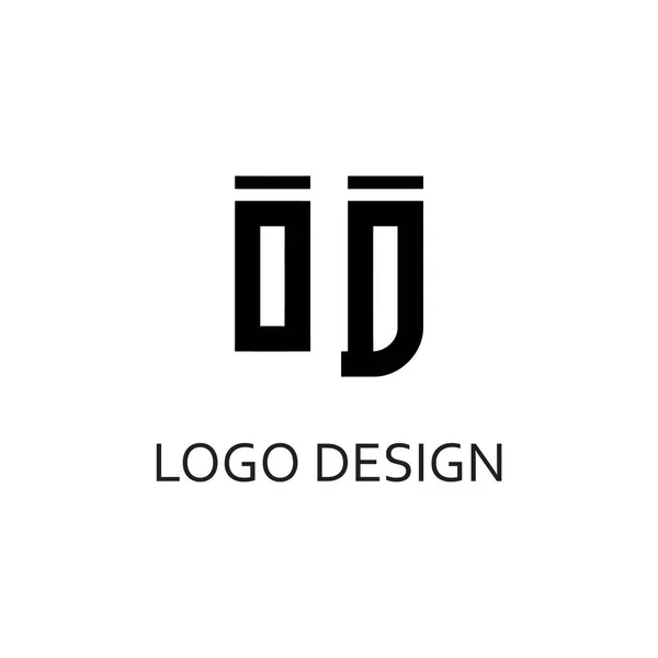 Письмо Простого Дизайна Логотипа — стоковый вектор