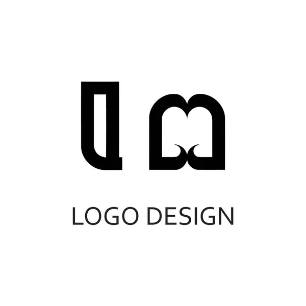Basit Logo Tasarımı Için Harfim — Stok Vektör