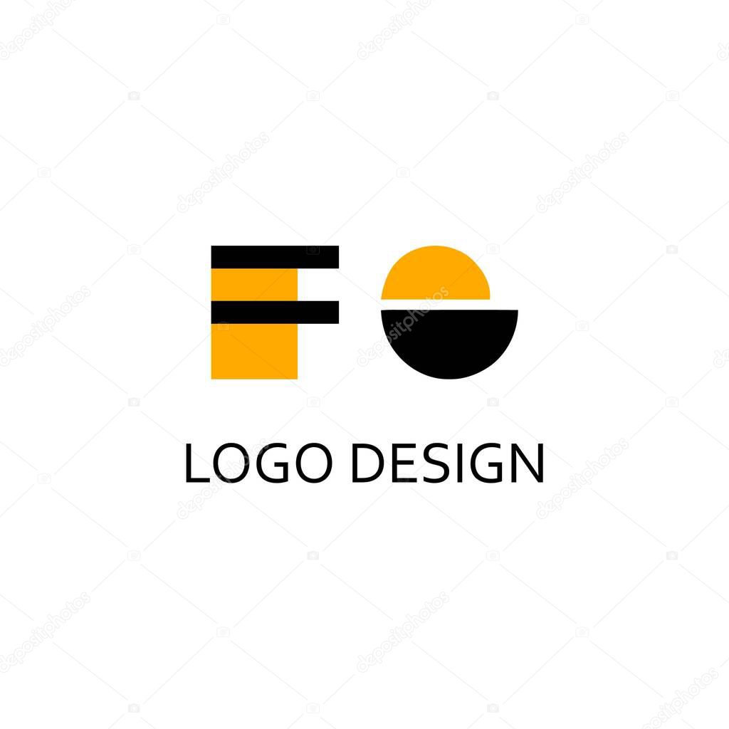 Fg letter for simple logo design