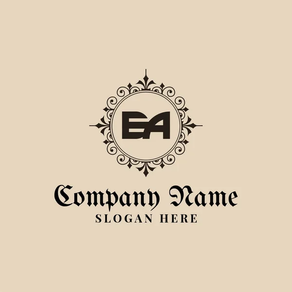 A harfi dekoratif logo tasarım şablonu