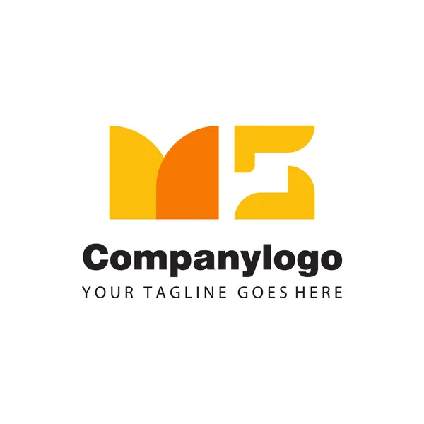 Minimalist m ve s harfleri şirket logoları için uygundur