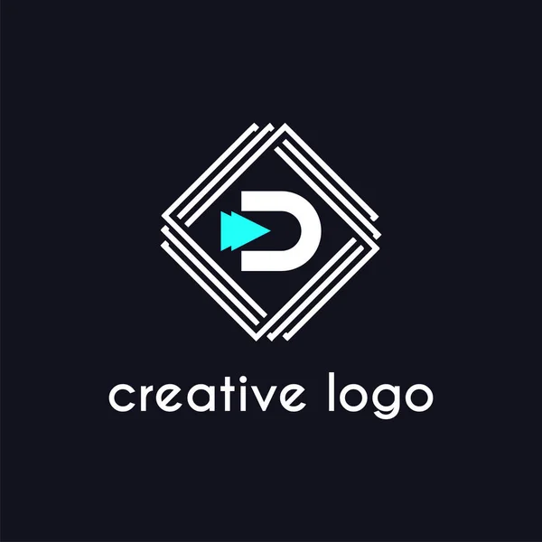Δημιουργικό Γράμμα Γεωμετρικό Για Σχεδιασμό Εταιρείας Λογότυπου — Διανυσματικό Αρχείο