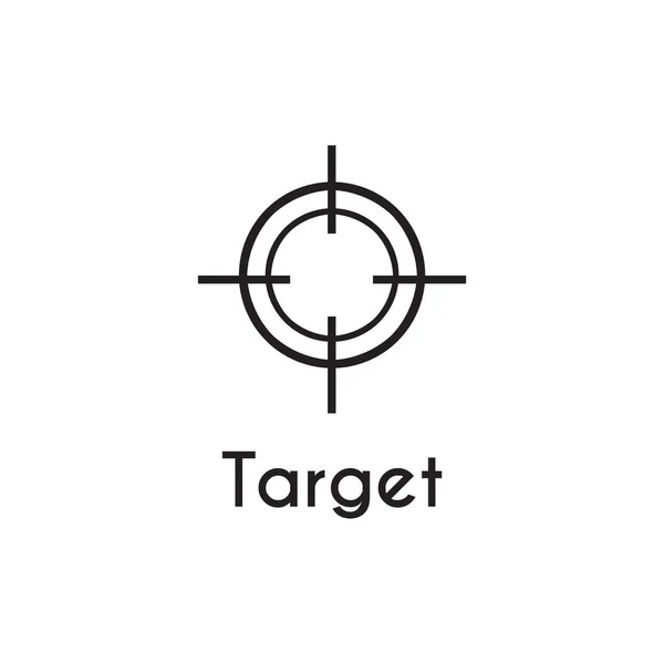 Basit siyah hedef simge tasarım şablonu