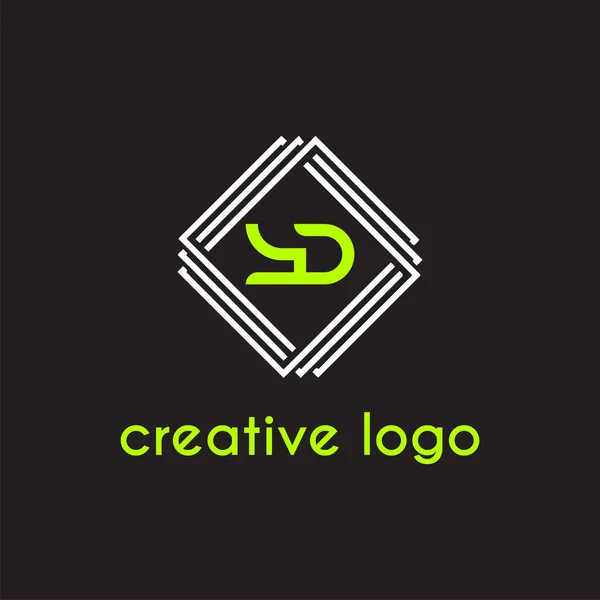 Креативна Літерна Геометрія Дизайну Компанії Логотипу — стоковий вектор