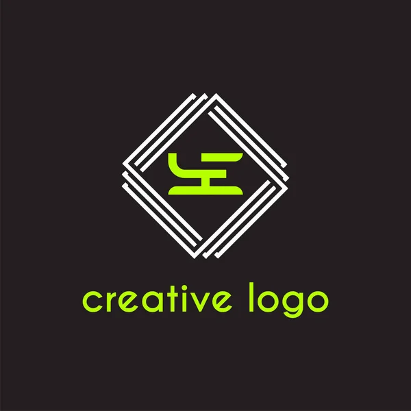 Carta Creativa Geométrica Para Diseño Empresa Logo — Archivo Imágenes Vectoriales