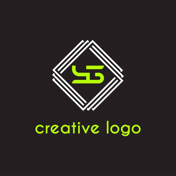 Creative Letter Geometric Logo Company Design — Stock Vector
